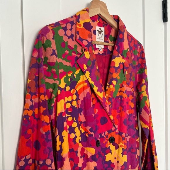 Anthropologie Roopa Pemmaraju Abstract Duster Jacket Sz. XS - Picture 4 of 6
